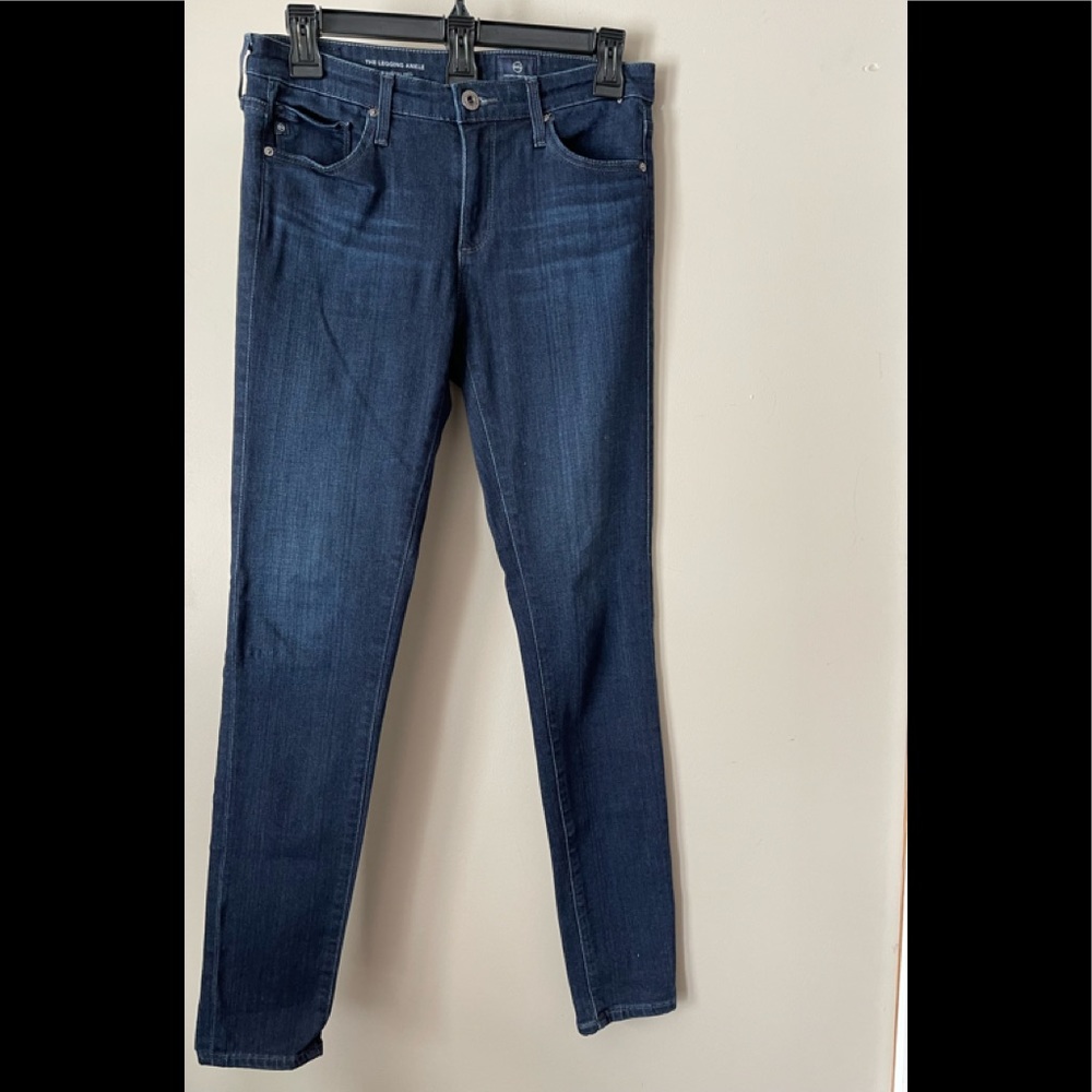 AG Adriana Goldschmied The Legging Ankle Super Skinny Jeans 26R Coal Blue